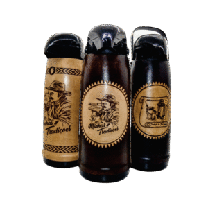 Garrafa termolar 1,8L cinta em couro